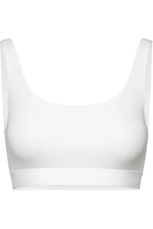 Organic Basics Core Rib Tank Bralette Lingerie Bras & Tops Soft Bras Tank Top Bras White