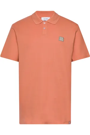 Les Deux Piece Pique Polo Tops Polos Short-sleeved Orange