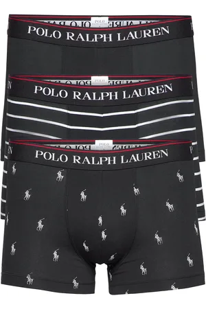 Ralph Lauren Classic Stretch-Cotton Trunk 3-Pack Boxershorts Black