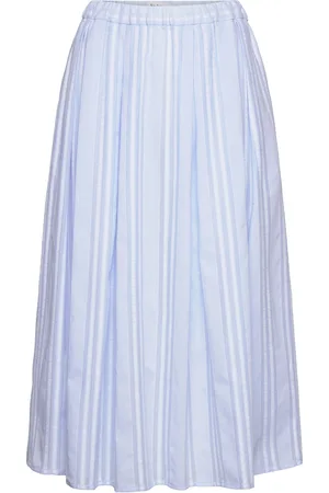 Stylein Jorina Skirt Knælang Nederdel Blue