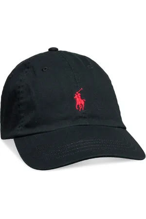 Ralph Lauren Cotton Chino Baseball Cap Designers Headwear Caps Black