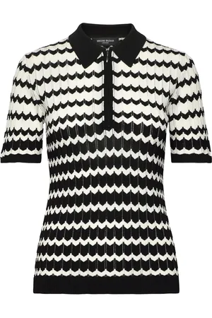 Bruuns Bazaar Riversbbkatalin Knit Polo Tops Knitwear Jumpers Black