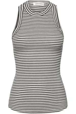 Sofie Schnoor Julliesw Stripe Top Tops T-shirts & Tops Sleeveless Grey