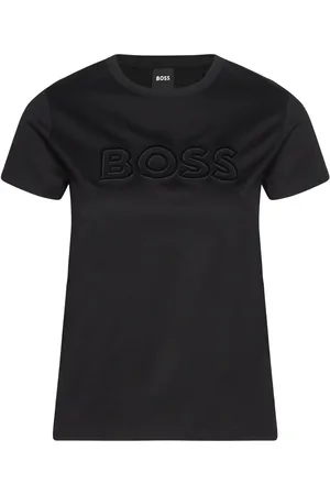 HUGO BOSS Eventsa_Logo1 Tops T-shirts & Tops Short-sleeved Black