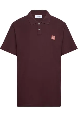 Les Deux Piece Pique Polo Tops Polos Short-sleeved Burgundy