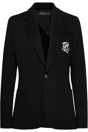 Ralph Lauren Double-Knit Jacquard Blazer Blazers Single Breasted Blazers Black