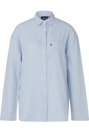 Lexington Icons Jennifer Organic Cotton Light Oxford Pajama Pyjamas Nattøj Blue