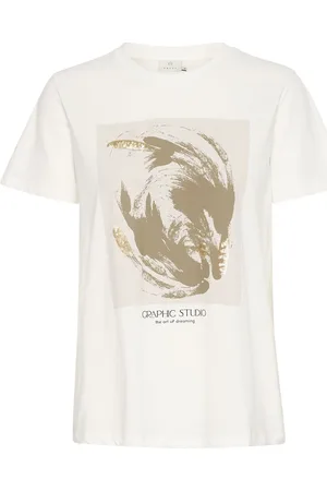 Kaffe Kapolly T-Shirt Tops T-shirts & Tops Short-sleeved White