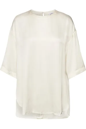 Reiss Anya Tops Blouses Short-sleeved Cream