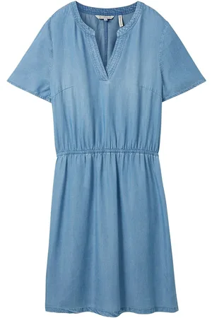 TOM TAILOR Dress Denim Look Kort Kjole Blue