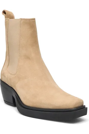 &Copenhagen Cph236 Suede Off Black Shoes Boots Ankle Boots Ankle Boots With Heel Beige