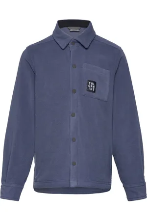 Color Kids Fleece Shirt Outerwear Fleece Outerwear Fleece Jackets Blue