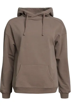 Rethinkit Ibbi Easy Sweatshirt Hoodie Brushed Sport Women Sport Clothing Sport Sweatshirts & Hoodies Sport Hoodies Brown