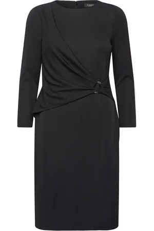 Ralph Lauren Jersey Three-Quarter-Sleeve Dress Kort Kjole Black