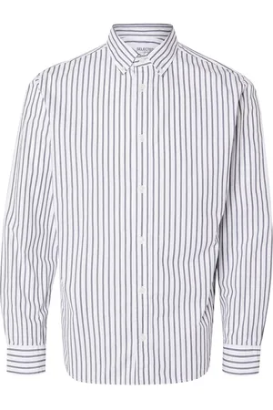 SELECTED Slhslimrick-Poplin Shirt Ls Noos Tops Shirts Business White