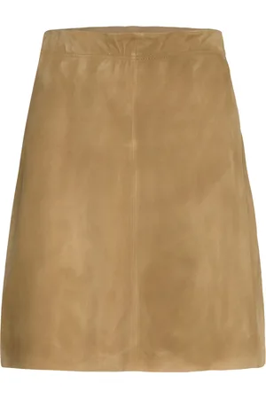 Dante 6 D6Vixen Suede Mini Skirt Skirts Short Skirts Beige