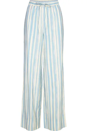 STINE GOYA Sgemi, 2070 Light Fluid Ecovero Bottoms Trousers Wide Leg Blue