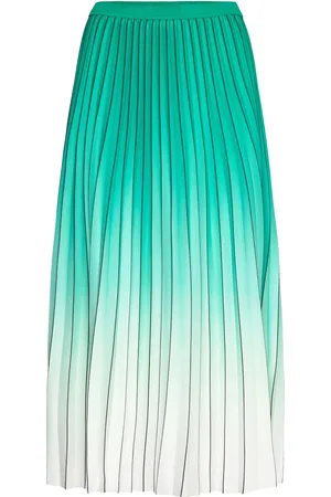 Culture Cuscarlett Ombre Skirt Knælang Nederdel Green