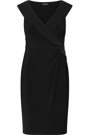 Ralph Lauren Jersey Off-The-Shoulder Cocktail Dress Kort Kjole Black