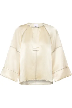 DAY Birger et Mikkelsen Sia - High Shine Blend Rd Tops Blouses Long-sleeved Beige