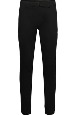 Lindbergh Superflex Chino Pants Bottoms Trousers Chinos Black