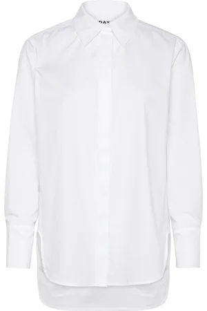DAY Birger et Mikkelsen Christiane - Solid Cotton Rd Tops Shirts Long-sleeved White