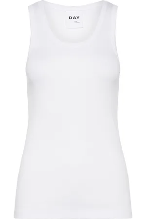 DAY Birger et Mikkelsen Camilo - Classic Rib Rd Tops T-shirts & Tops Sleeveless White