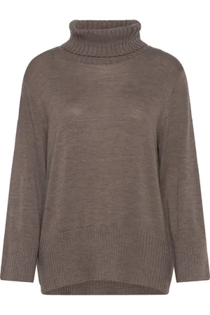 Claire Woman Phine - Pullover Tops Knitwear Turtleneck Brown
