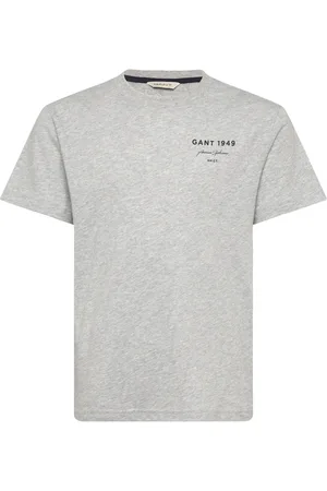 GANT Graphic Script Relaxed T-Shirt Tops T-Kortærmet Skjorte Grey