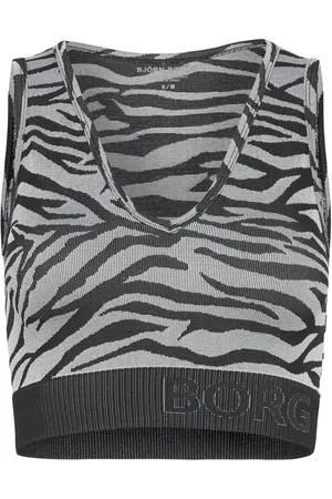 Björn Borg Sthlm Seamless Light Crop Top Sport Crop Tops Sleeveless Crop Tops Grey