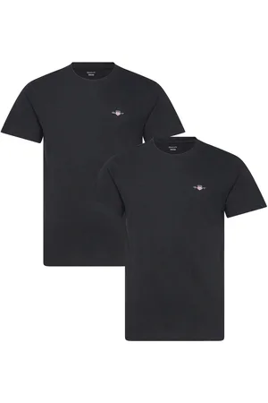 GANT C-Neck T-Shirt 2-Pack Tops T-Kortærmet Skjorte Black