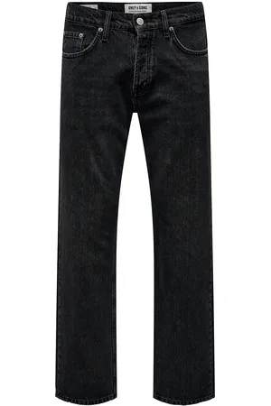 Only & Sons Onsedge Straight Black 6985 Tai Dnm Noos Bottoms Jeans Regular Grey