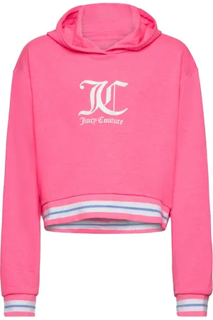 Juicy Couture Juicy Rib Tipping Oth Hoodie Lb Tops Sweatshirts & Hoodies Hoodies Pink