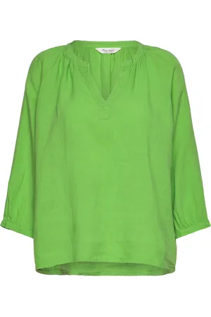 Part Two Hikmapw Bl Tops Blouses Long-sleeved Green