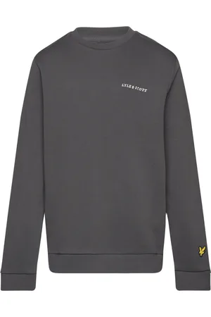 Lyle & Scott Script Crew Neck Sweatshirt Tops Sweatshirts & Hoodies Sweatshirts Grey