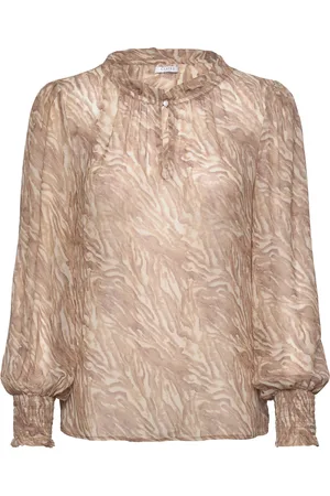 Claire Woman Raquel - Shirt Tops Blouses Long-sleeved Beige