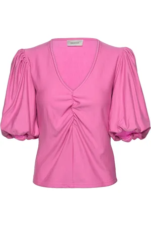 Gestuz Rifagz Ss Balloon Blouse Tops Blouses Short-sleeved Pink