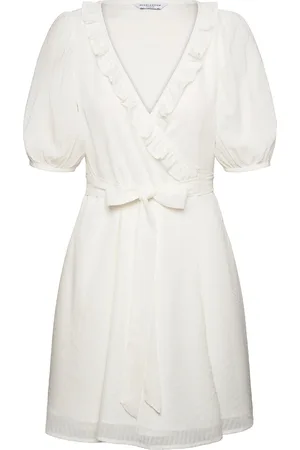 BUBBLEROOM Towa Frill Dress Kort Kjole White