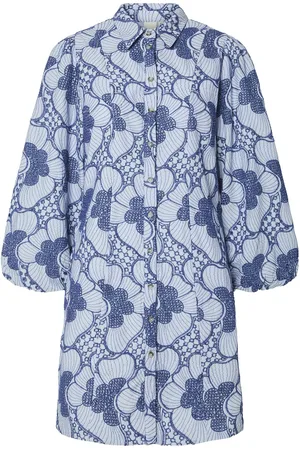 Y.A.S Sabbie 7/8 Shirt Dress S. - Ex Kort Kjole Blue