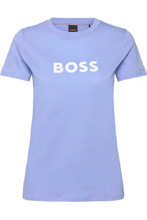 HUGO BOSS C_Elogo_5 Tops T-shirts & Tops Short-sleeved Blue