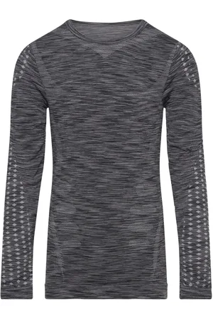 Endurance Ascoli Jr. Melange Seamless L/S Performance Tee Tops T-shirts Sports Tops Grey