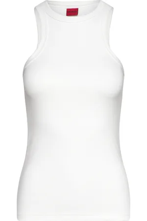 HUGO BOSS The Plain Tank Tops T-shirts & Tops Sleeveless White