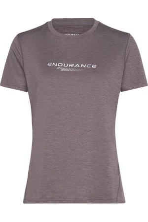 Endurance Wange W Melange S/S Tee Sport Women Sport Clothing Sports Tops & T-shirts Sport T-Skjorte Grey