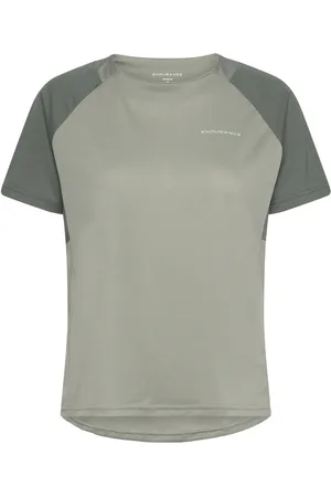 Endurance Yamy W Cool-Tech S/S Tee Sport Women Sport Clothing Sports Tops & T-shirts Sport T-Skjorte Khaki Green