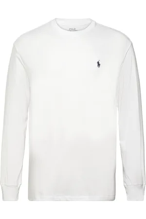 Ralph Lauren Classic Fit Jersey Long-Sleeve T-Shirt Tops T-Langærmet Skjorte White