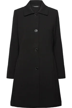 Ralph Lauren Crepe Coat Tynd Frakke Black