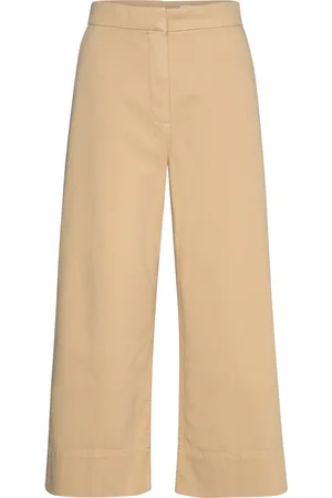 Marimekko Dalla Solid Bottoms Trousers Wide Leg Beige