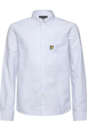 Lyle & Scott Stripe Oxford Shirt Tops Shirts Long-sleeved Shirts Blue