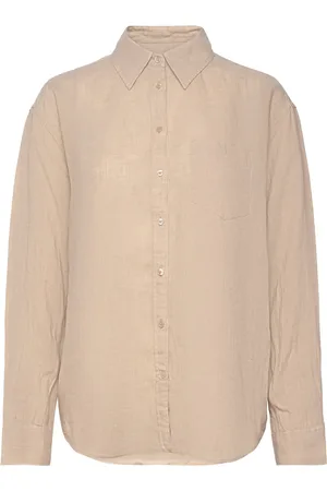 GANT Rel Linen Shirt Tops Shirts Linen Shirts Beige