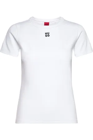 HUGO BOSS Deloris Tops T-shirts & Tops Short-sleeved White